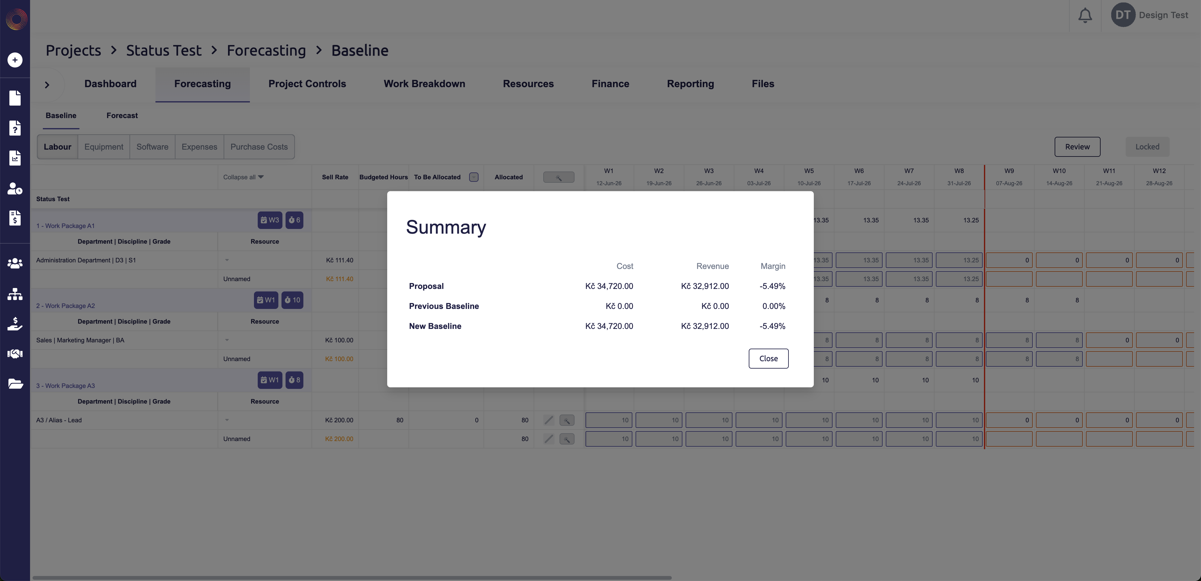 Old Review: the summary showed that the plan had changed, but gave limited detail about what caused the change.
